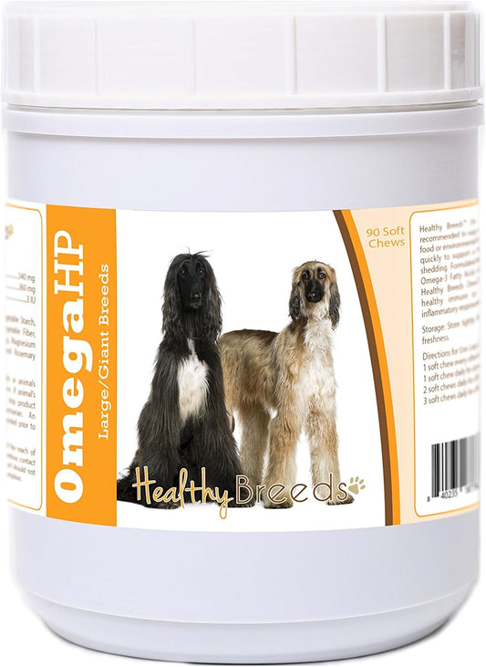 Healthy Breeds Afghan Hound Omega HP Fatty Acid Chews for Dogs