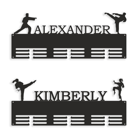 Personalized Taekwondo Medal Holder for Sports Awards Display