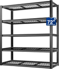 48W x 18D x 72H Garage Shelving 5-Tier Heavy Duty Storage - 3000 lb
