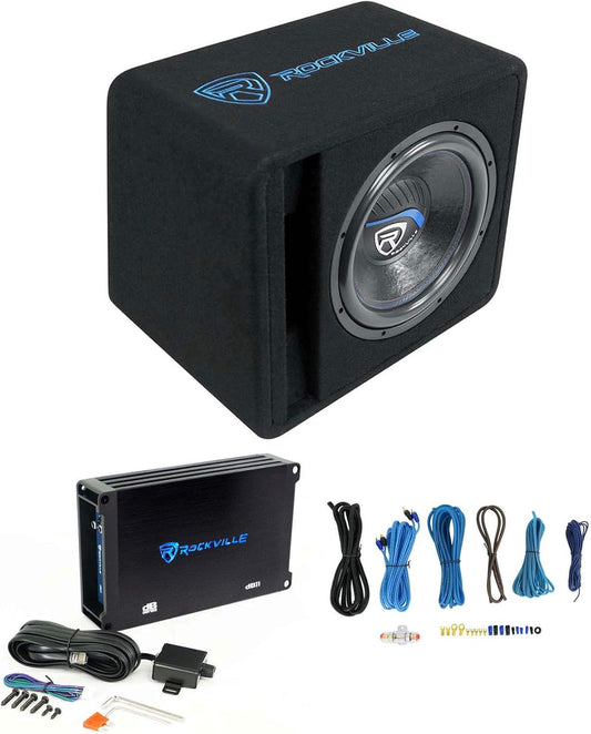 Rockville SK512 Package 12in K5 Subwoofer with DB11 Amp and Kit