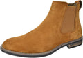 Men's Suede Leather Chelsea Ankle Boots - Slim Fit Tip