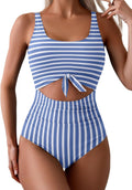 Women's One Piece Swimsuit Tummy Control with Cutout Tie - Slimming