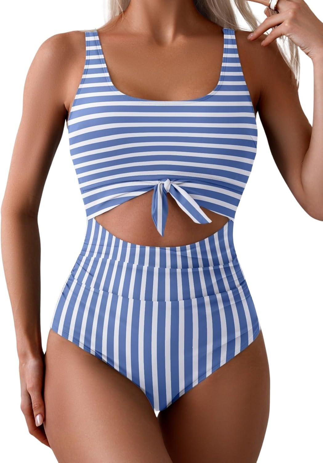 Eomenie Women's One Piece Swimsuit with Tummy Control Design