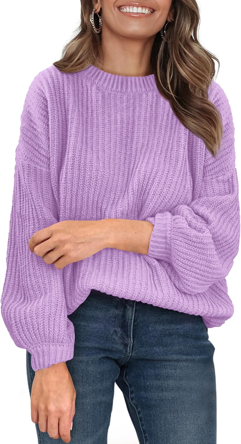 Fall Sweaters for Women 2025 Fashion Long Sleeve Knit Tops