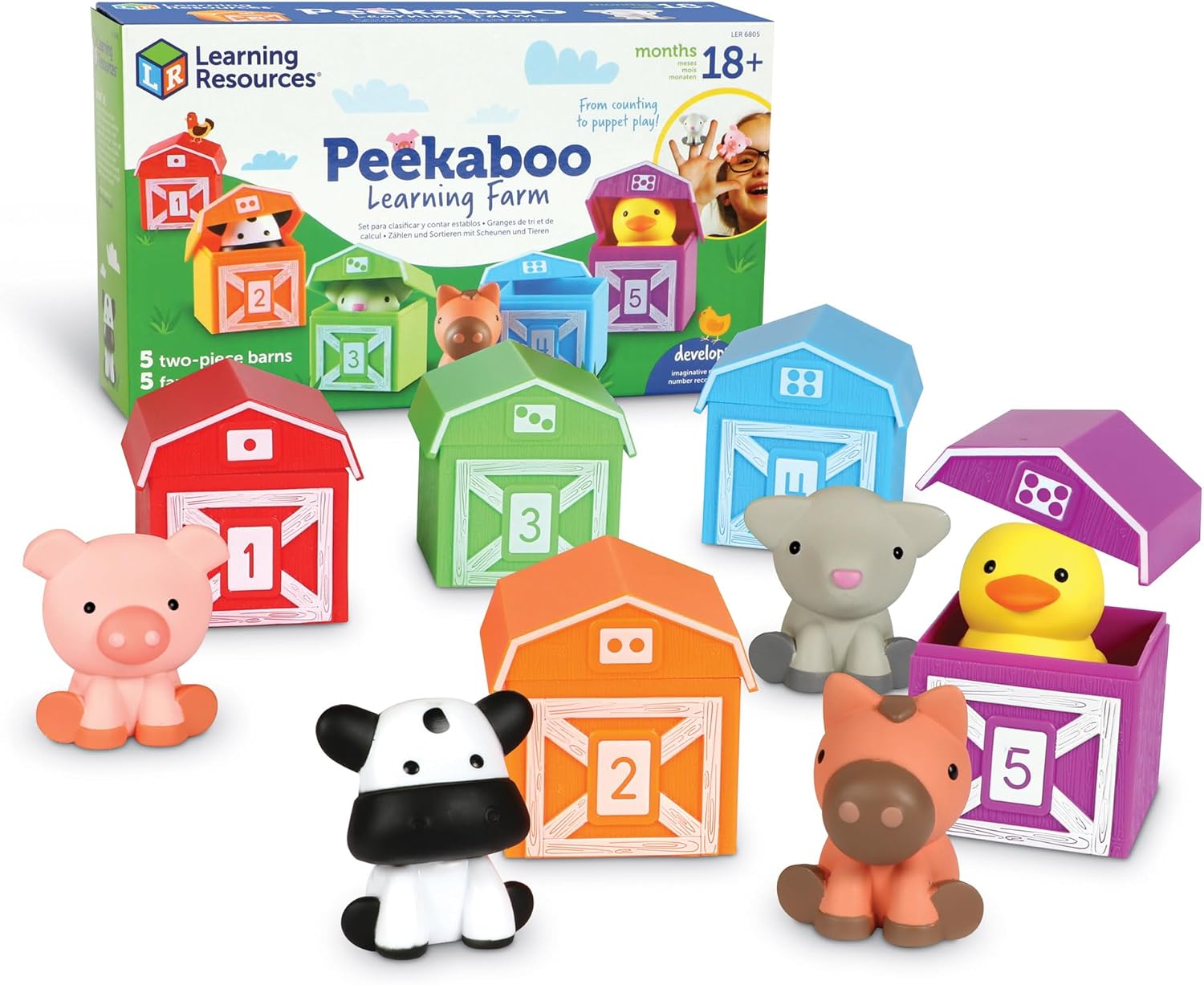 Peekaboo Farm Counting & Sorting Set - 10pc, Age 18+ Mo.