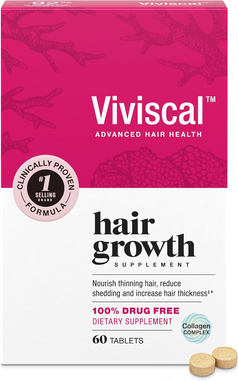 Viviscal Hair Growth Supplements for Women - Thicker, Fuller Hair