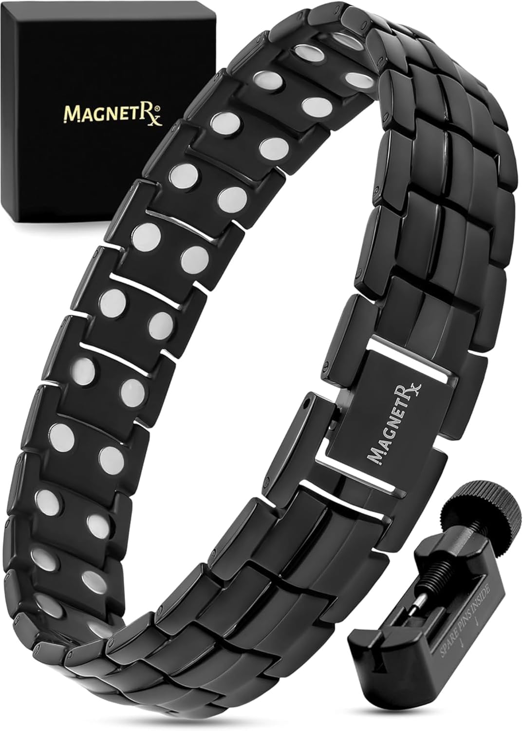 MagnetRX Ultra Strength Magnetic Bracelet for Pain Relief and Style