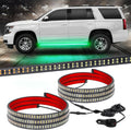XRIDONSEN 2PCS 60 in Green Emergency Strobe Running Board Lights