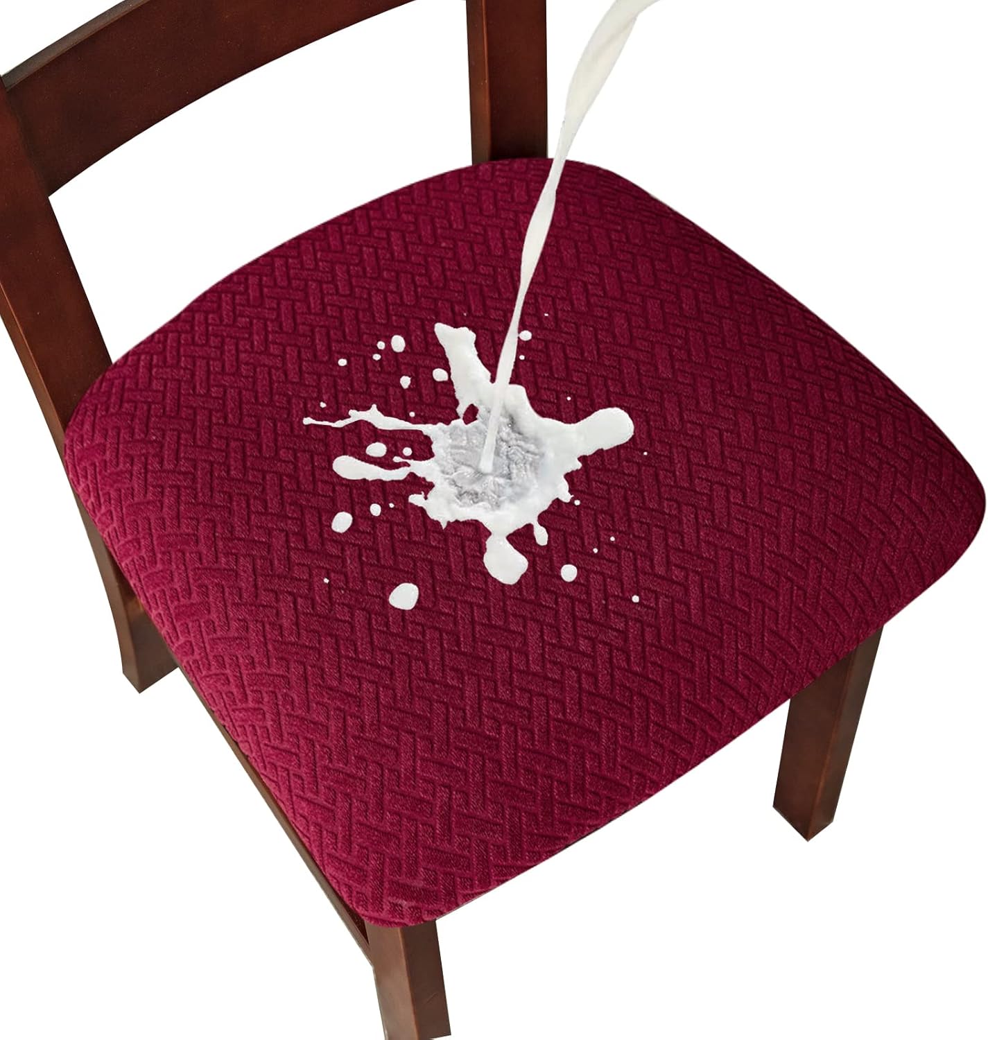 Genina Waterproof Seat Covers for Dining Room Chairs - 6 Pcs