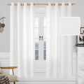 Linen Textured Curtains for Bedroom and Living Room Privacy