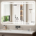 48X30 LED Bathroom Mirror with Lights, Anti-Fog and Dimmable