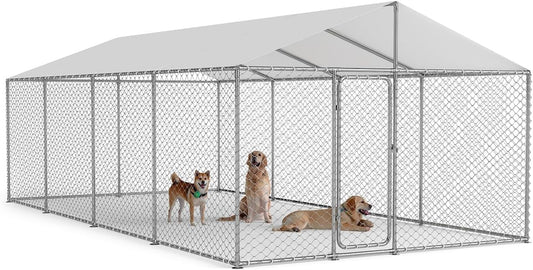 20x10 FT Heavy Duty Outdoor Dog Kennel with Secure Locking