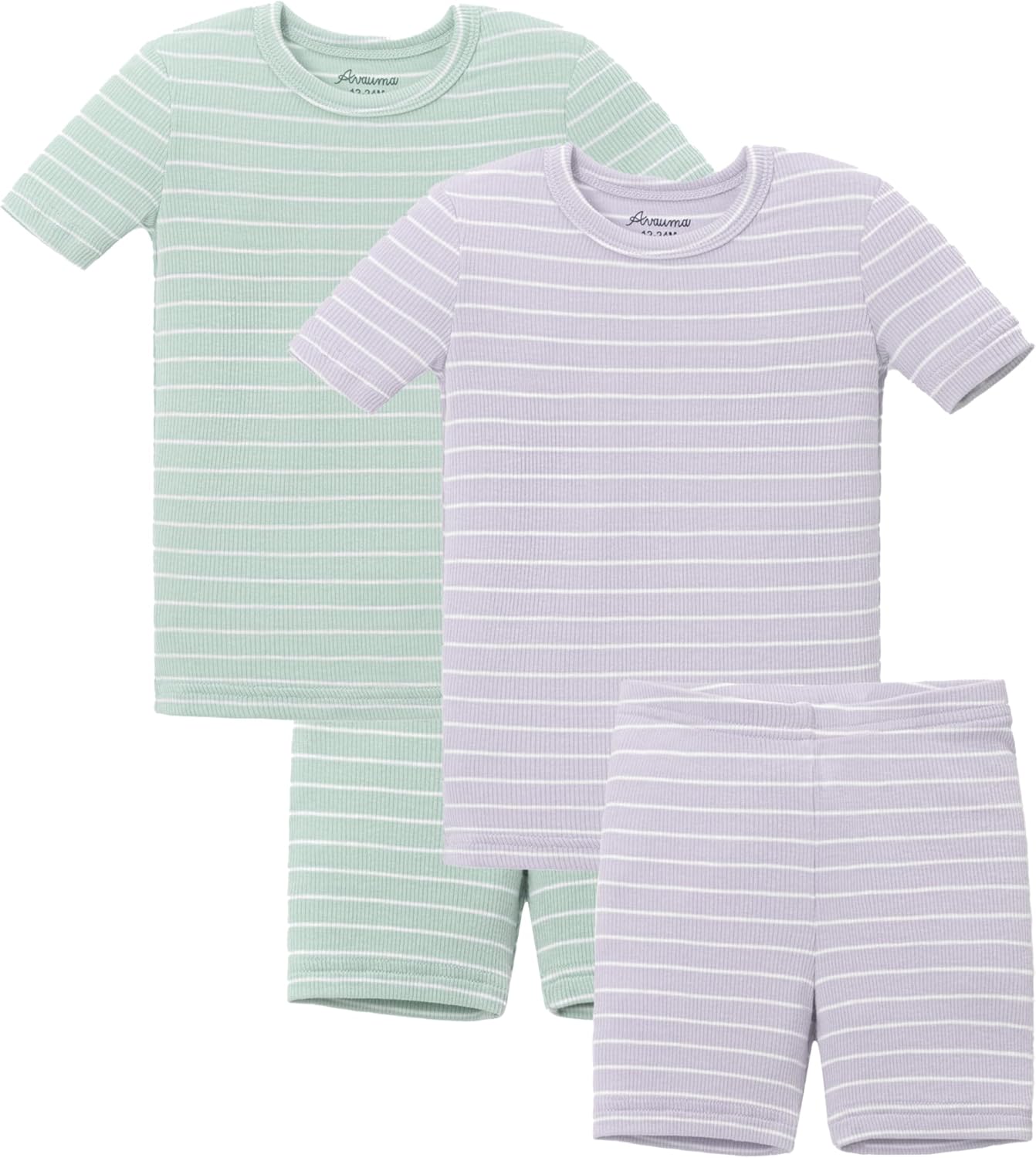 AVAUMA Stripe Pattern Baby Pajama Set for Daily Comfort