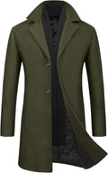 WULFUL Men Wool Trench Coat for Stylish Winter Fashion
