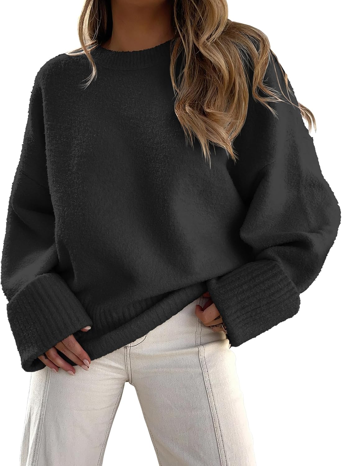 LOGENE Women's Oversized Sweater for Cozy Fall and Winter Wear