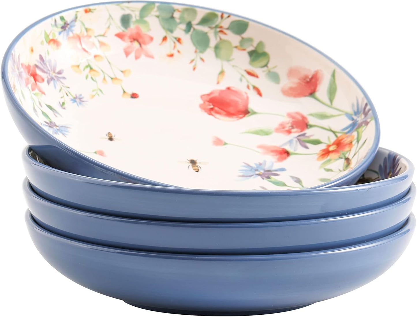 Bico Summer Provence Pasta Bowls Set of 4 for Stylish Dining