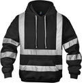 Hi Vis Reflective Hooded Sweatshirt for Men - Safety Pullover