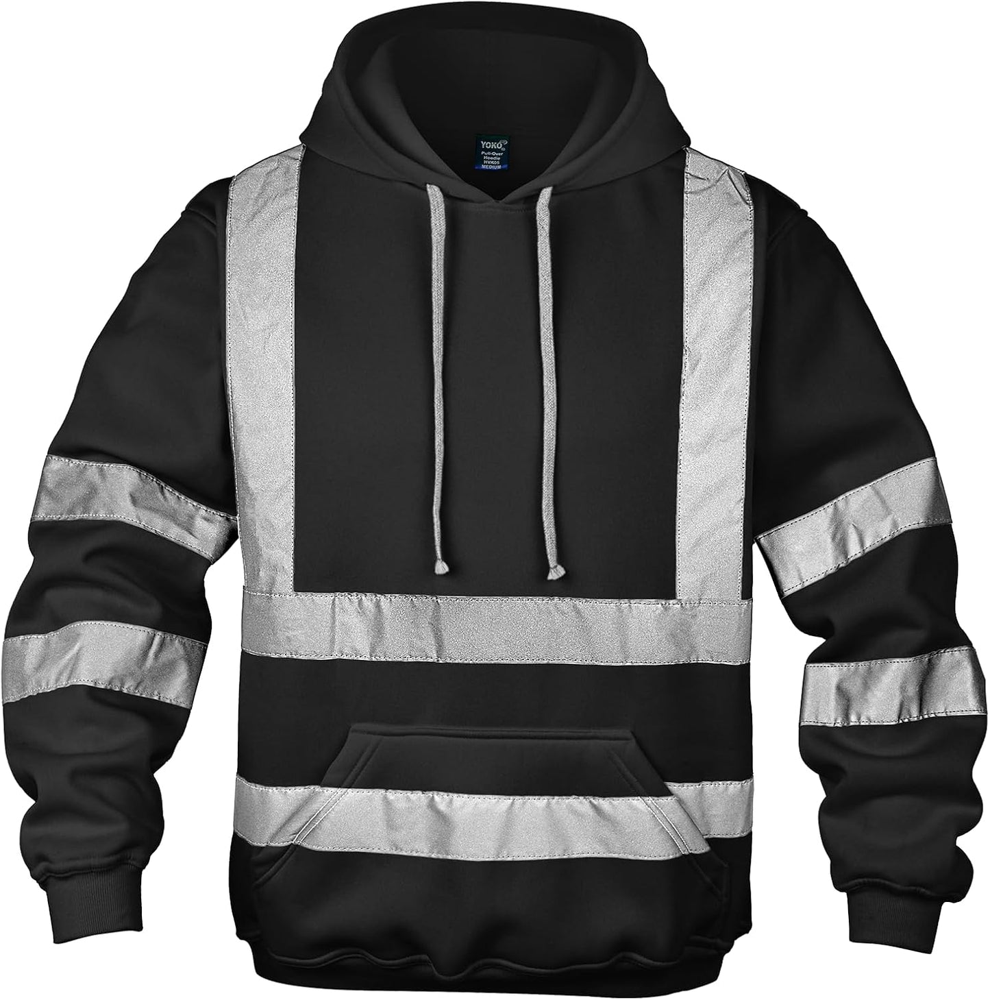 Hi Vis Men's Solid Color Reflective Sweatshirts for Safety
