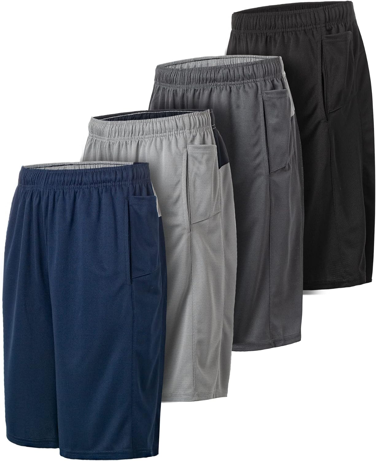Men's Dry-Fit Sweat Resistant Active Athletic Performance Shorts