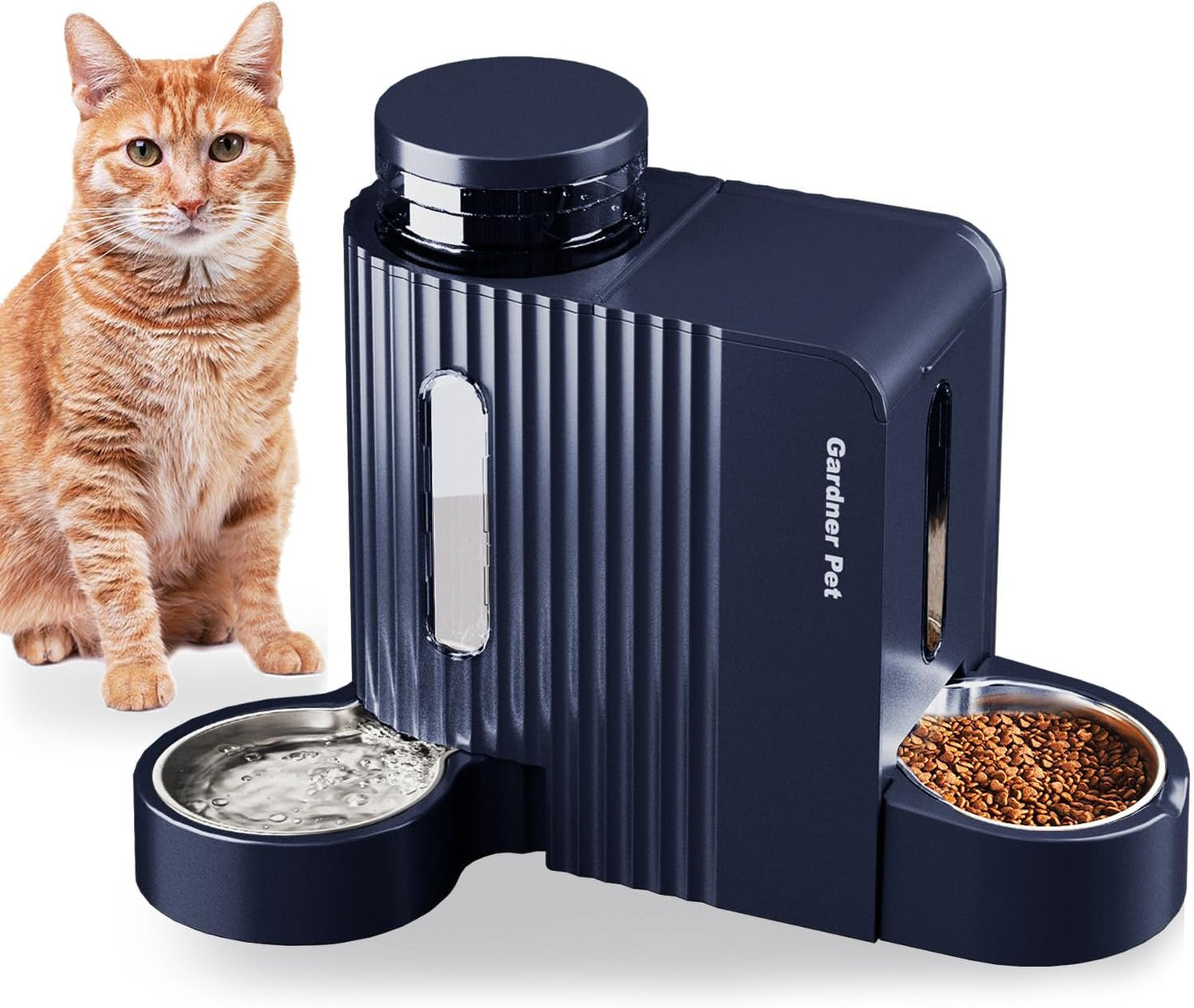 Gardner Pet Automatic Gravity Cat Food Feeder and Water Dispenser