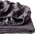 100% Linen Fitted Sheet King with 14 in Deep Pocket - Breathable