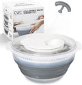 Collapsible Salad Spinner 4 QT Space Saving Lettuce Dryer - Compact