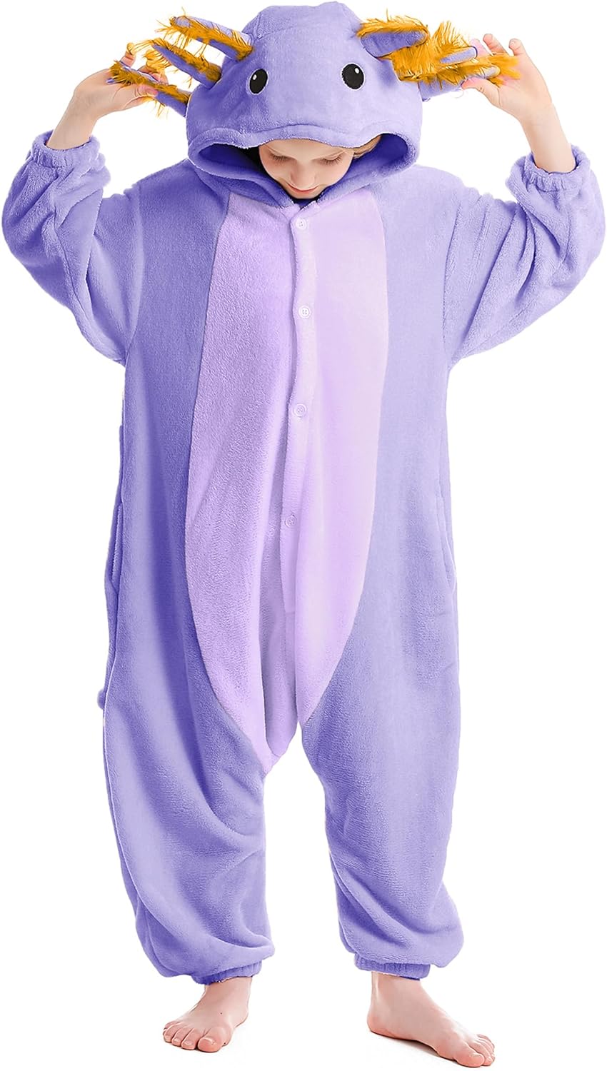 Unisex Children Animal Axolotl Onesie for Halloween & Cosplay