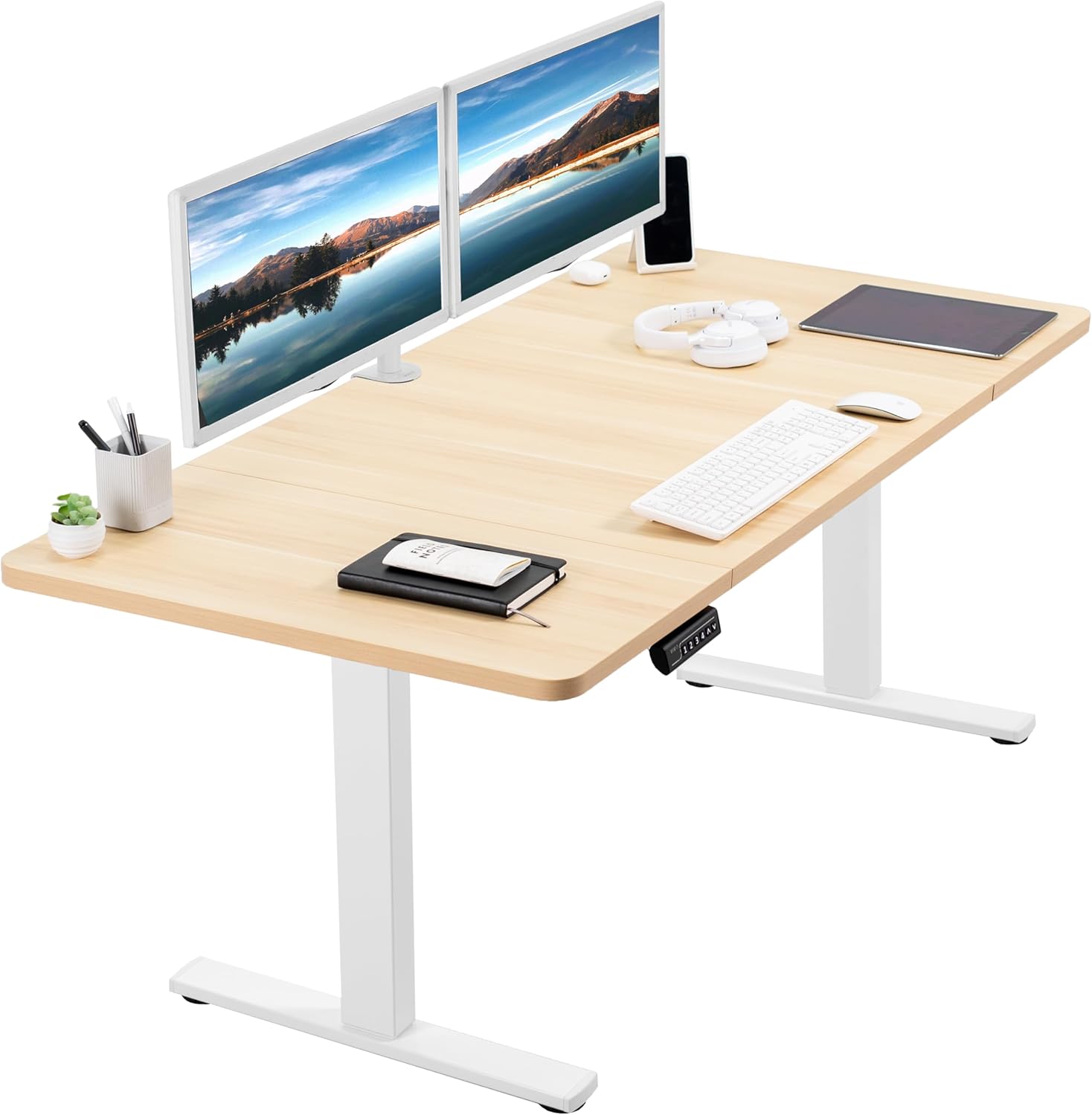 VIVO Electric Standing Desk with Memory Height Adjustment Features