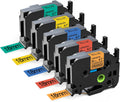 Vibrant 18mm Label Tape 5-Pack for Brother P Touch