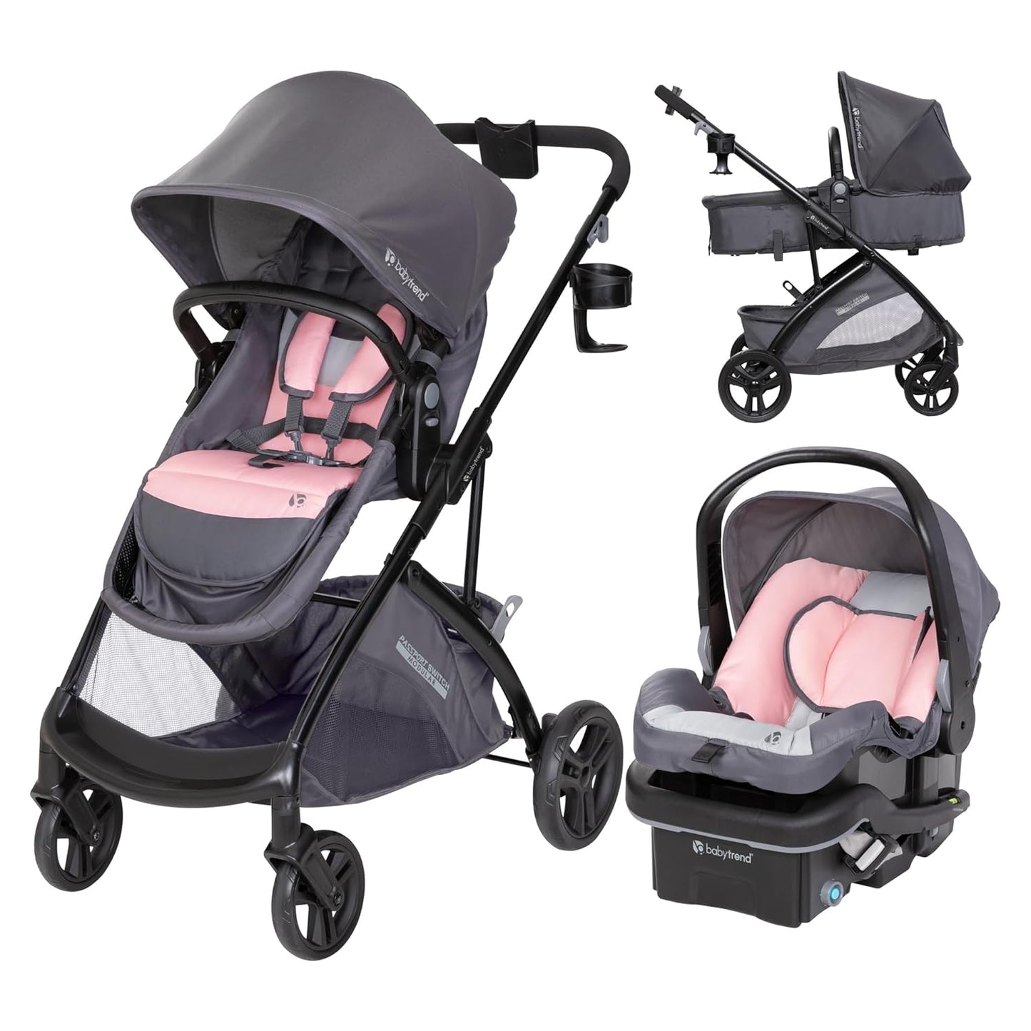 Baby Trend Passport 6-in-1 Stroller System - Ultimate Pink Travel Companion