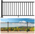 36 in. H x 6 ft. W Porch and Deck Railing Kit - Durable Black Aluminum