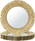 MAONAME Gold Mirror Chargers - Set of 6, Elevate Your Table Setting!