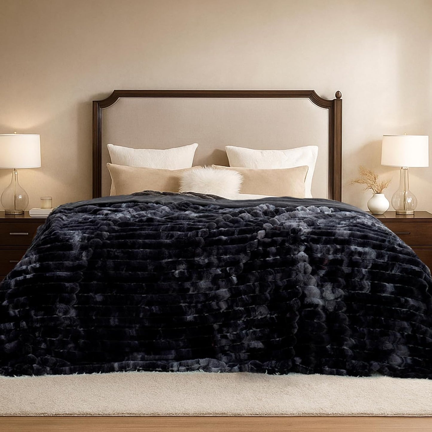 Cozy Bliss Faux Fur Throw Blanket for Ultimate Comfort and Style