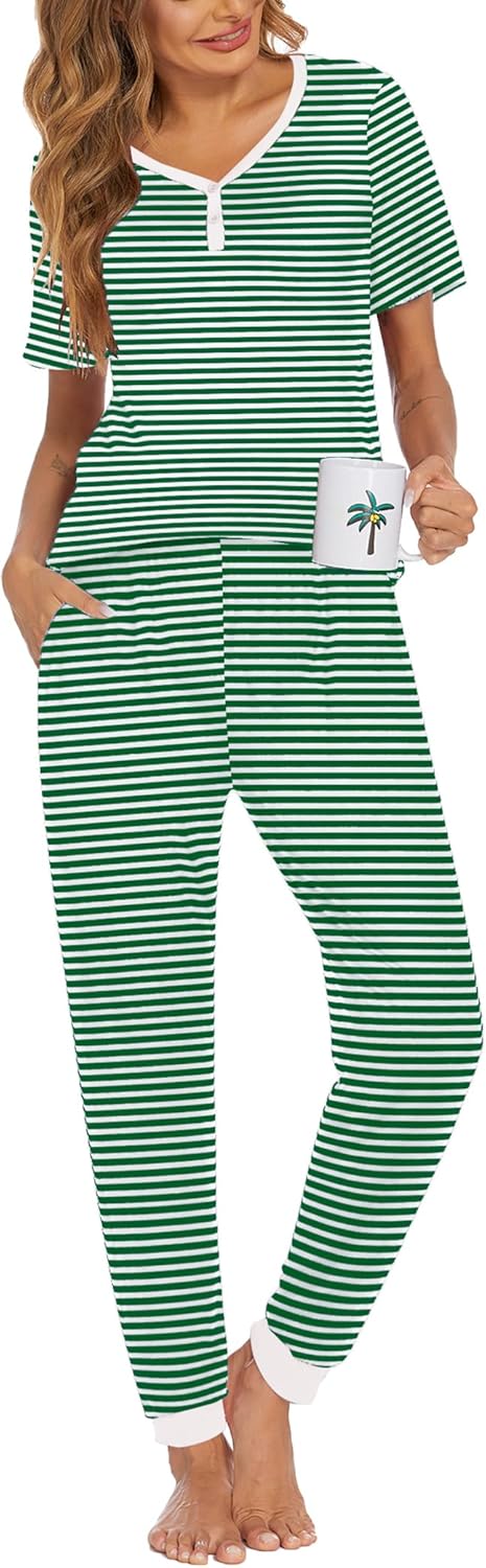 Ekouaer Pajamas for Women Set Soft Lounge Set with Pockets