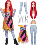 Girls Nightmare Princess Cosplay Dress with Red Wig - Kids Costume