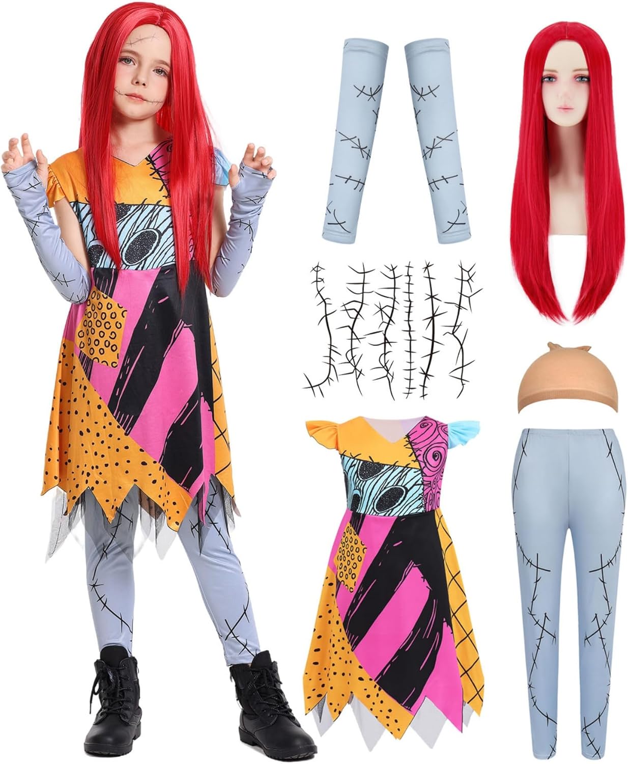 Girls Christmas Nightmare Cosplay Outfit for Halloween Fun