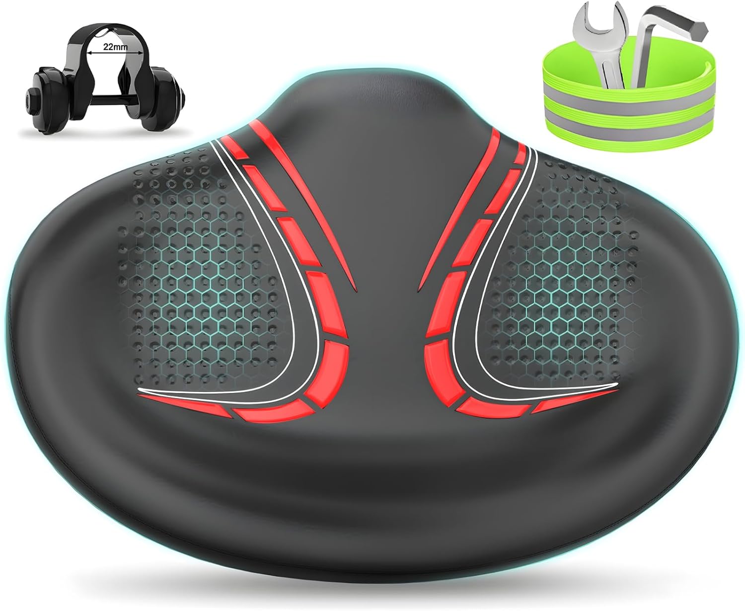 BLUEWIND New Noseless Oversized Bike Seat for Ultimate Comfort