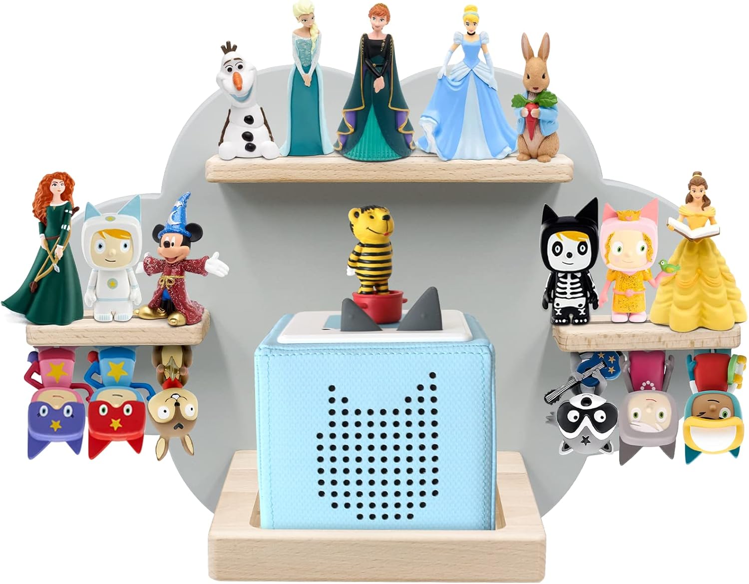 Cloud Wall Shelf for Toniebox and 12-18 Tonie Figures Storage