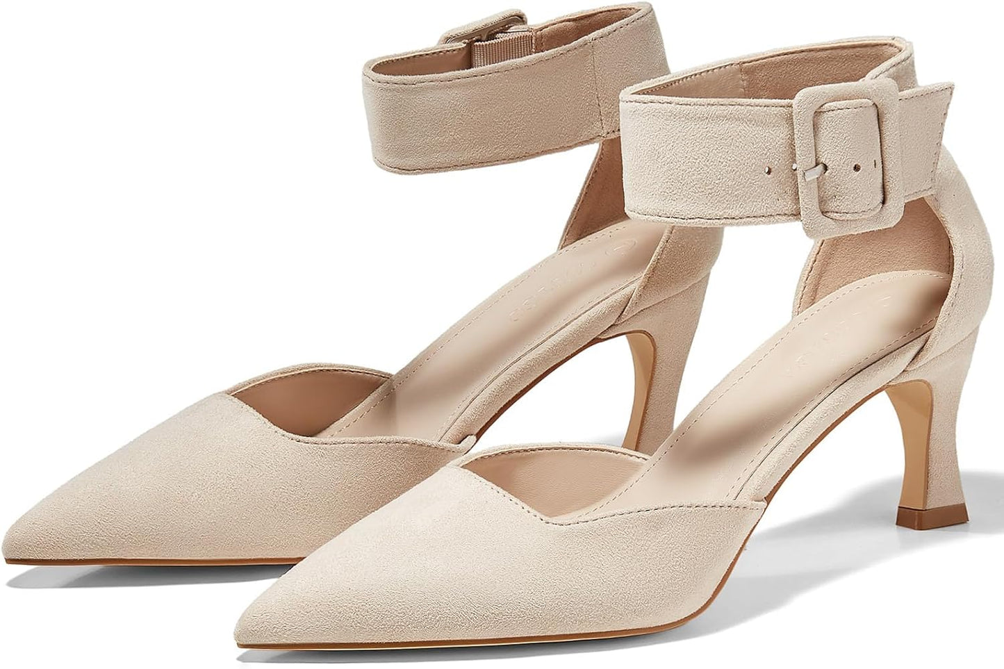 Coutgo Womens Kitten Low Heels for Elegant Dressy Occasions