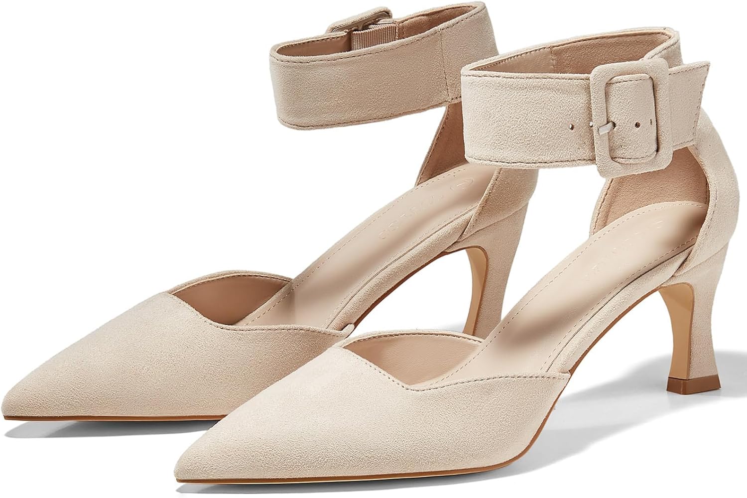 Coutgo Womens Kitten Low Heels for Elegant Dressy Occasions