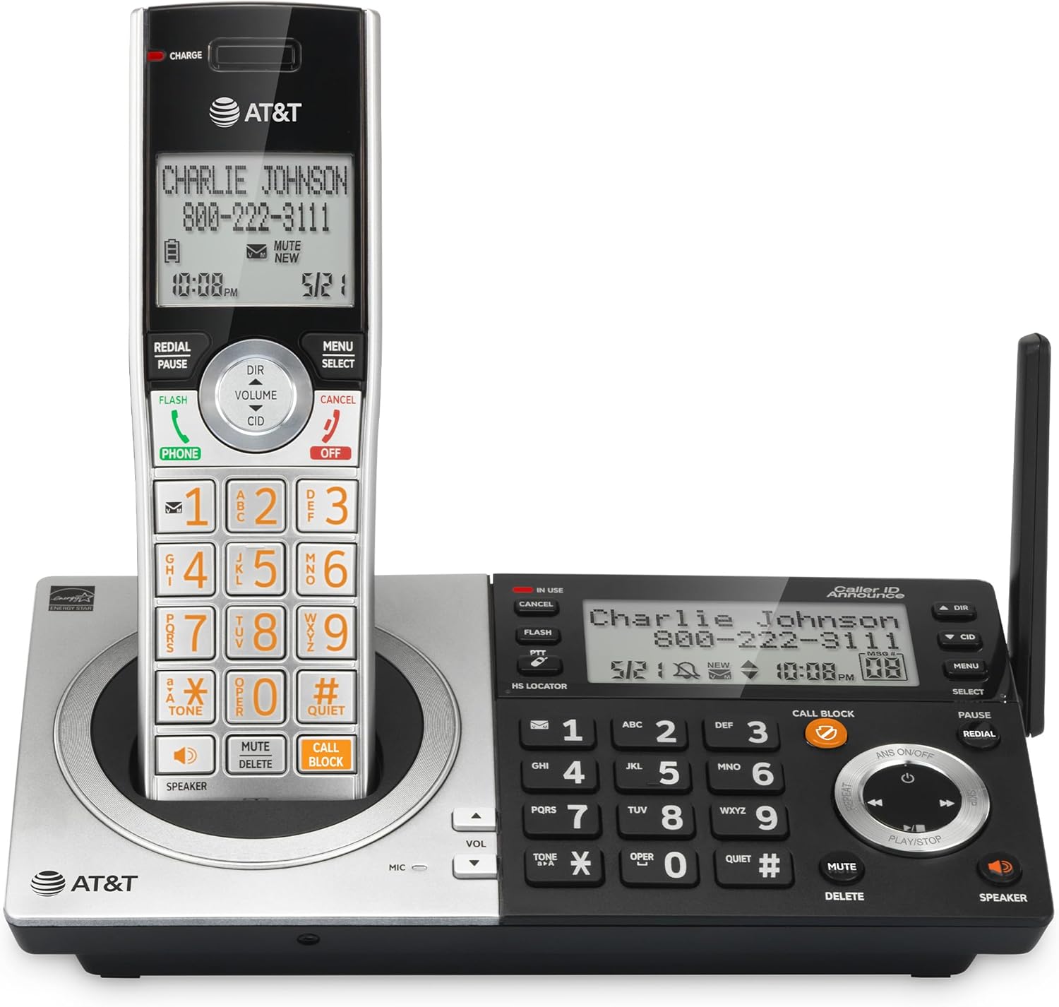 AT&T CL83107 Cordless Phone with Long Range and Call Blocking