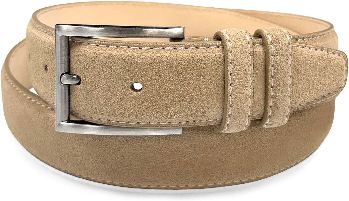 Men's Suede Full Leather Casual Dress Belt - Stylish & Durable