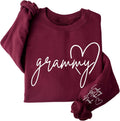 Personalized Grandma Sweatshirt With Kids Names - Custom Cozy Gift