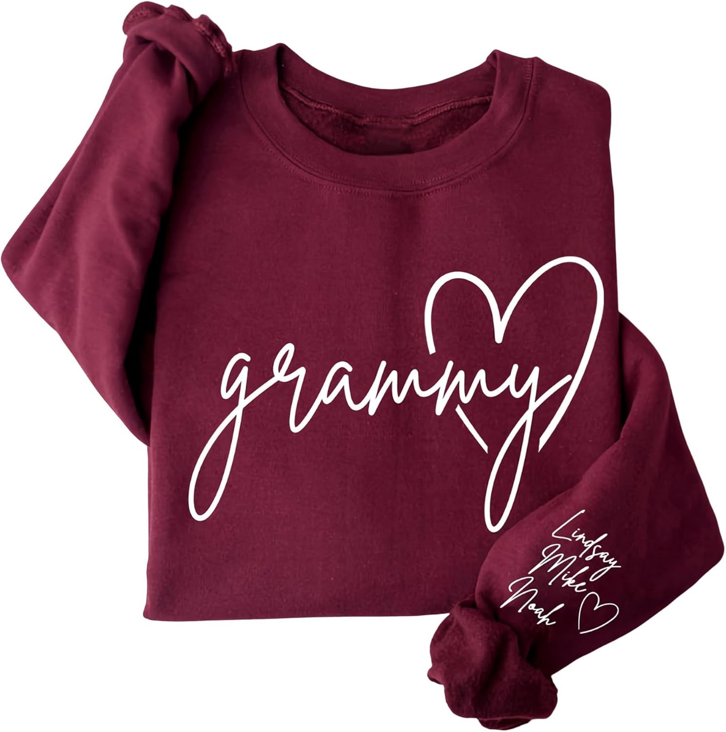 LASFOUR Custom Grandma Sweatshirt - Cherish Family Memories