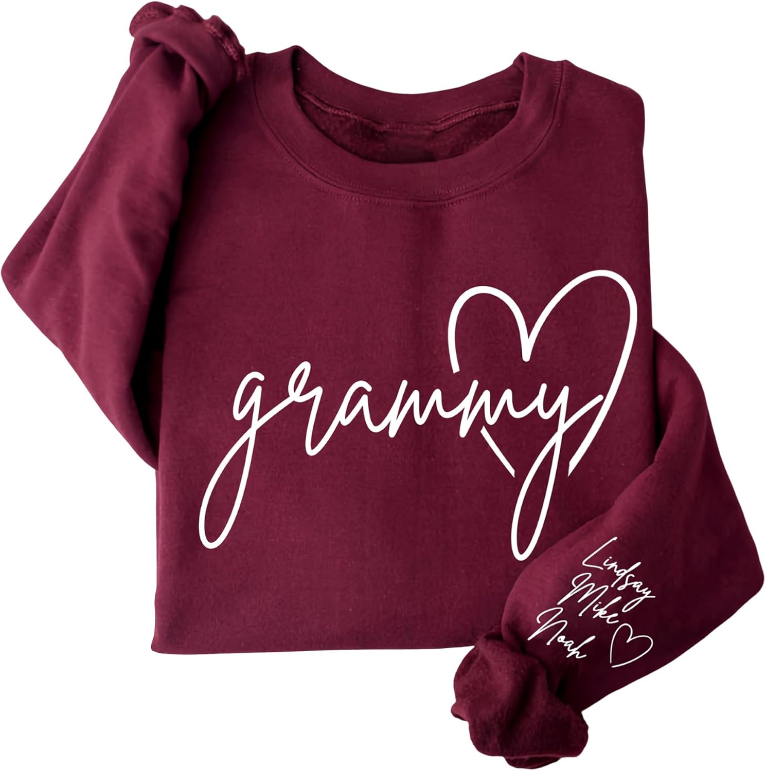 LASFOUR Custom Grandma Sweatshirt - Cherish Family Memories