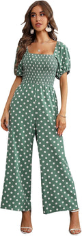 Chic Women's Wide Leg Jumpsuit in Floral Print for Summer Events