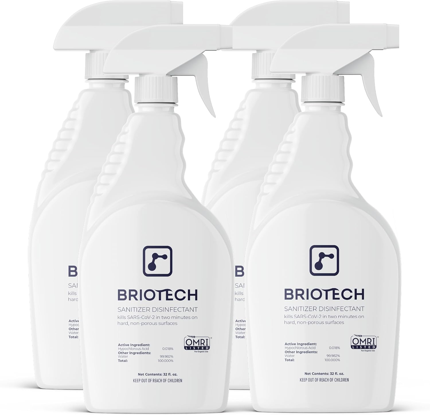 BRIOTECH Hypochlorous Spray: Powerful Sanitizer for Home Use