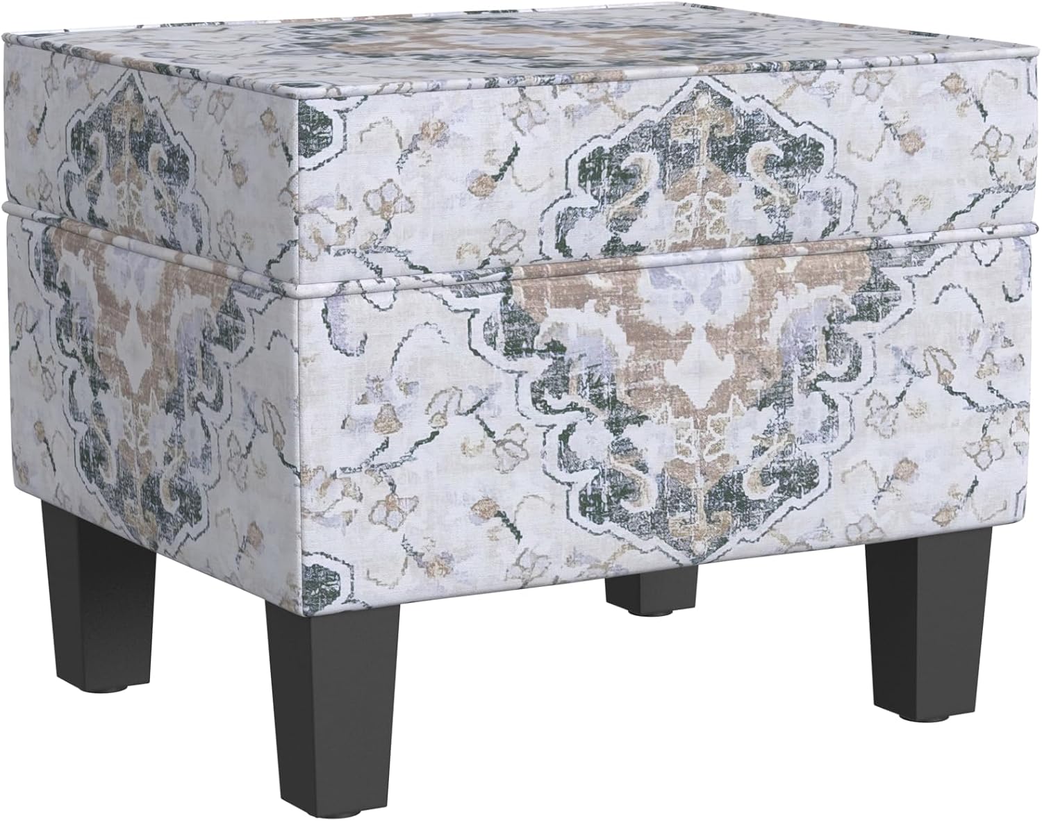 Stylish Upholstered Rectangular Storage Ottoman for Home Decor