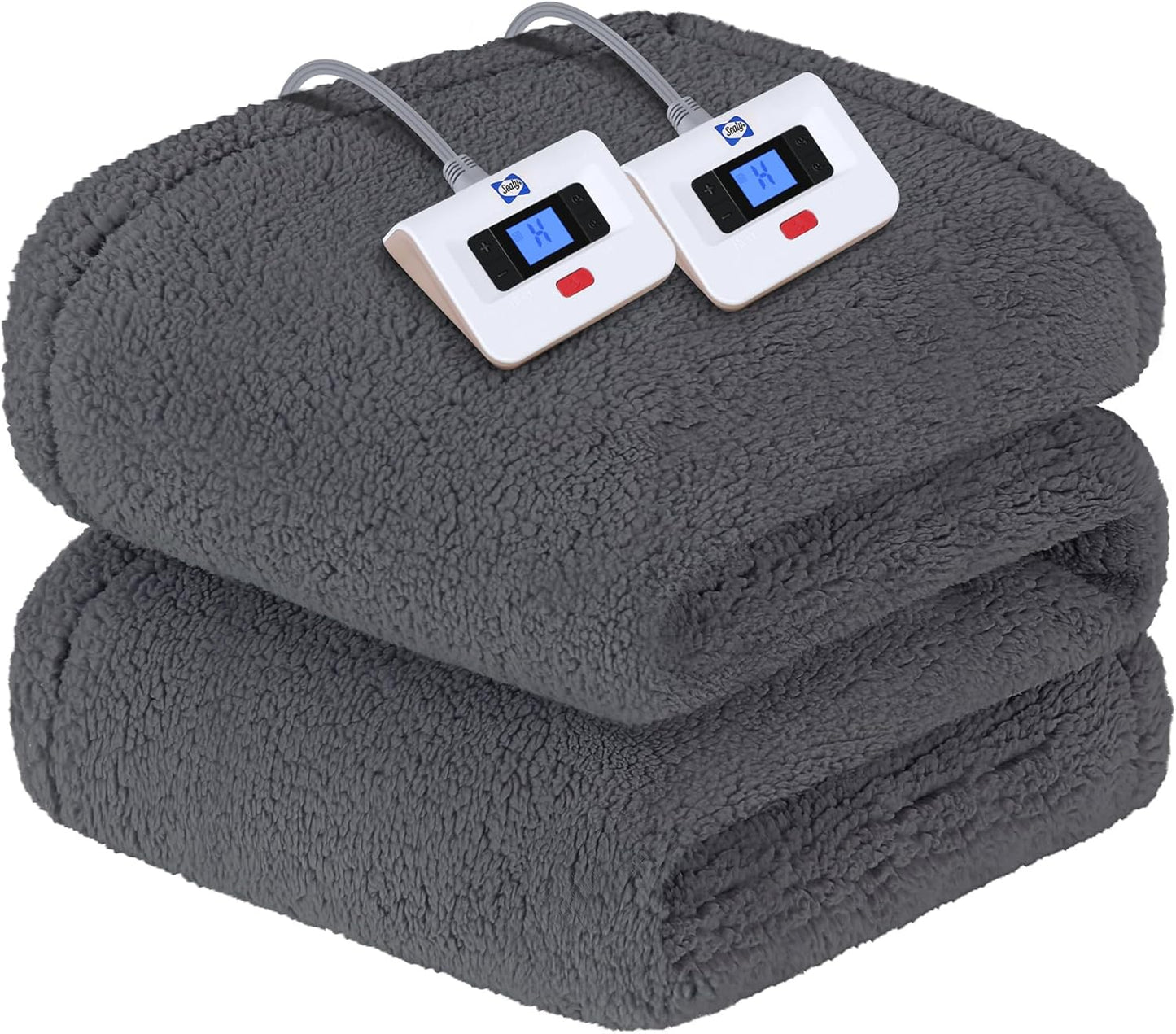 SEALY Electric Blanket Queen Size with Dual Control & Safety Features