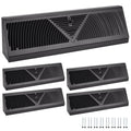4 Pack 18 in Baseboard Register Vent Covers - Black Steel Pack